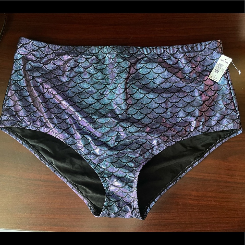 Gorgeous Mermaid print High Waist swim bottoms